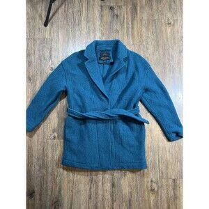 J. Crew Daphne Coat Women's XSP 100% Italian Boiled Wool Blue Preppy